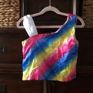 Girls dress up rainbow top